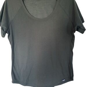 Patagonia Capliene Cool Trail Dark Grey Short Sleeve Shirt Women's